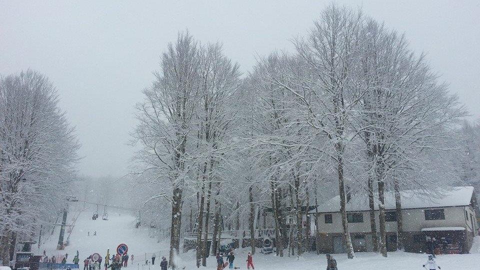 L'Amiata innevata in questi giorni