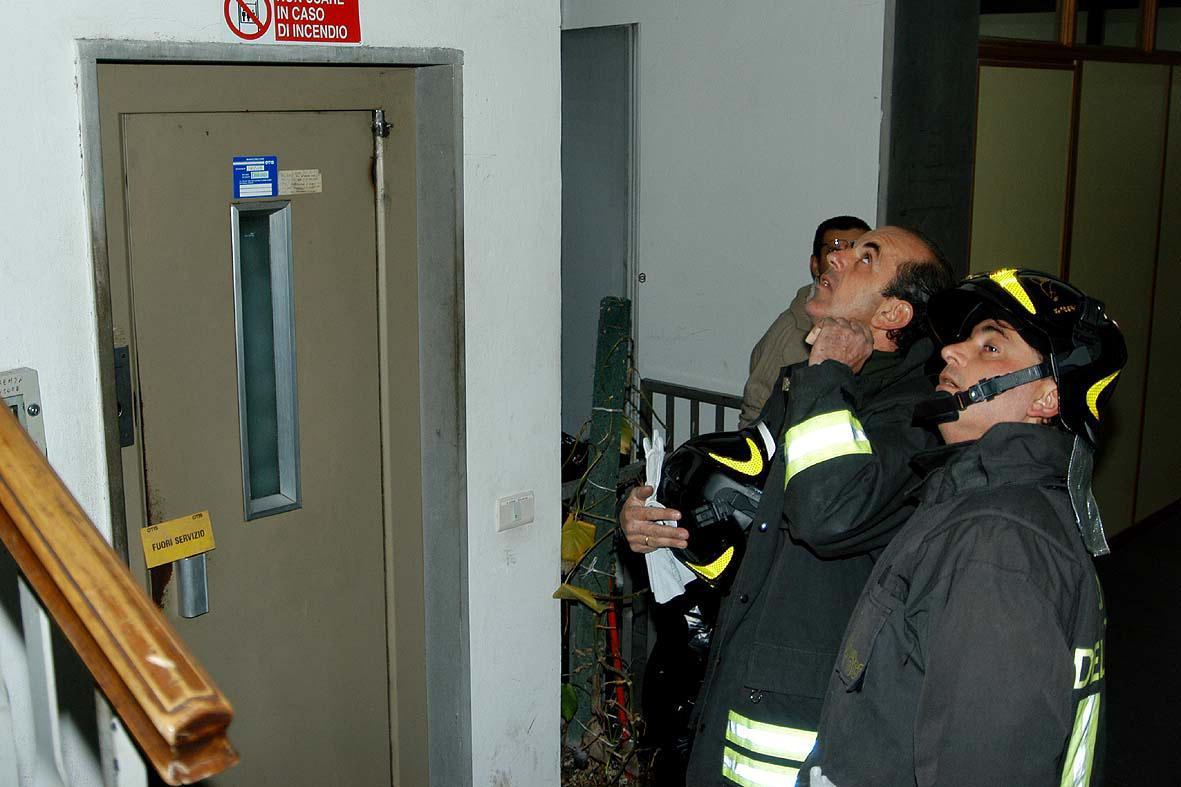 I vigili del fuoco durante un intervento 