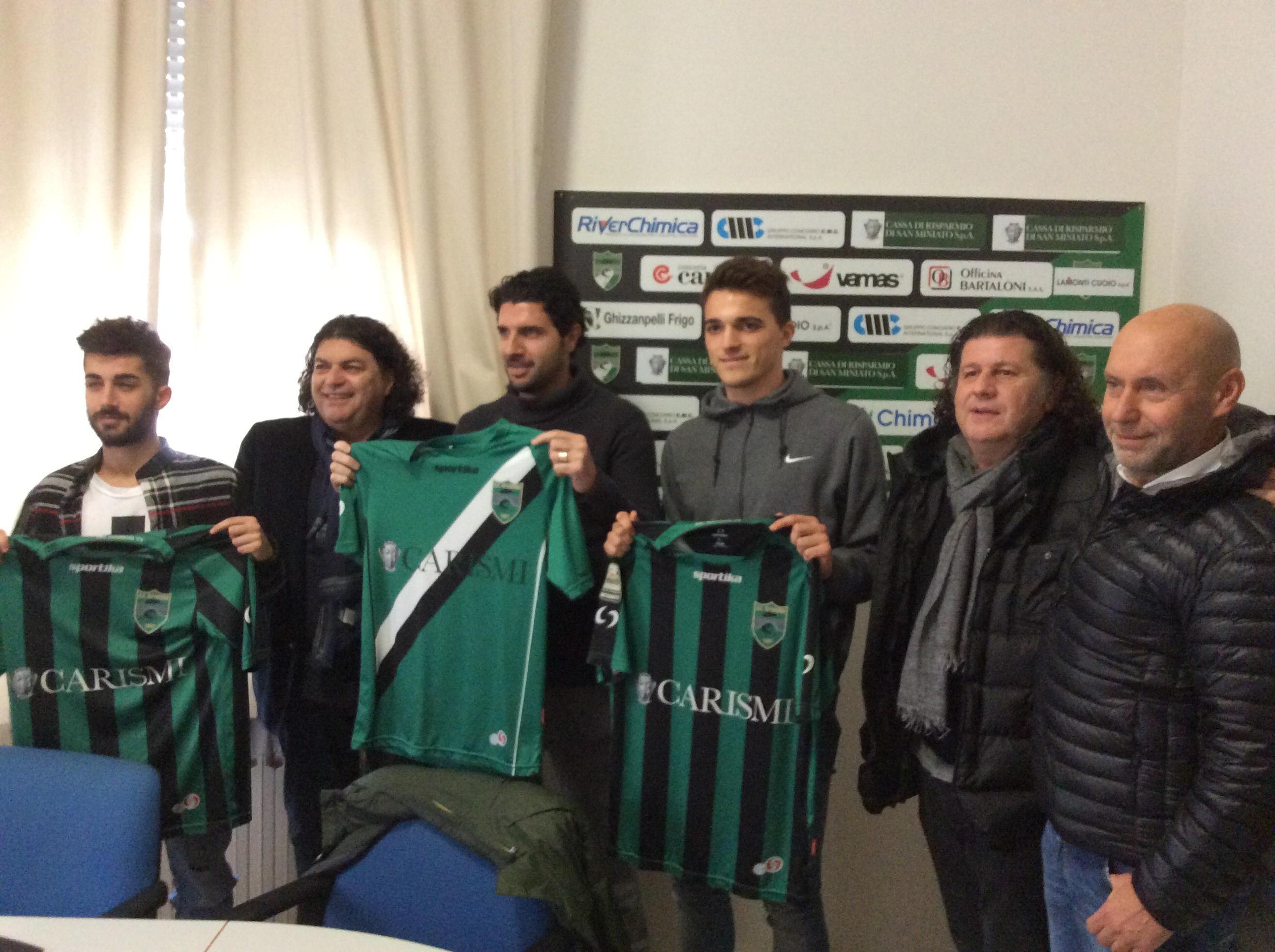 Da sininistra Scicchitano, il presidente Andrea  Dolfi, Pratali, Bachini, Ciampalini,  Alessandro Dolfi