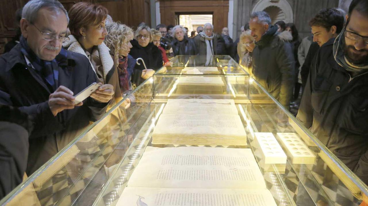 Il codice miniato esposto alla Certosa