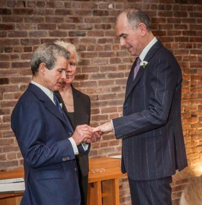 Chigiotti e Bucci il giorno del loro matrimonio a New York