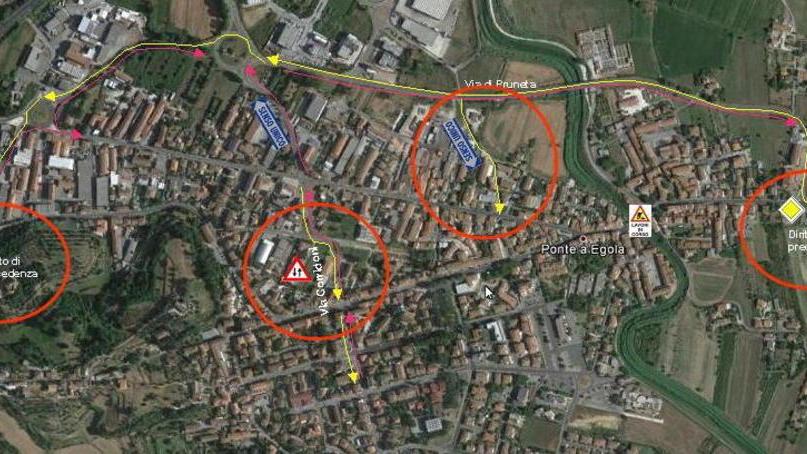 Ponte a Egola divisa a metà per 70 giorni