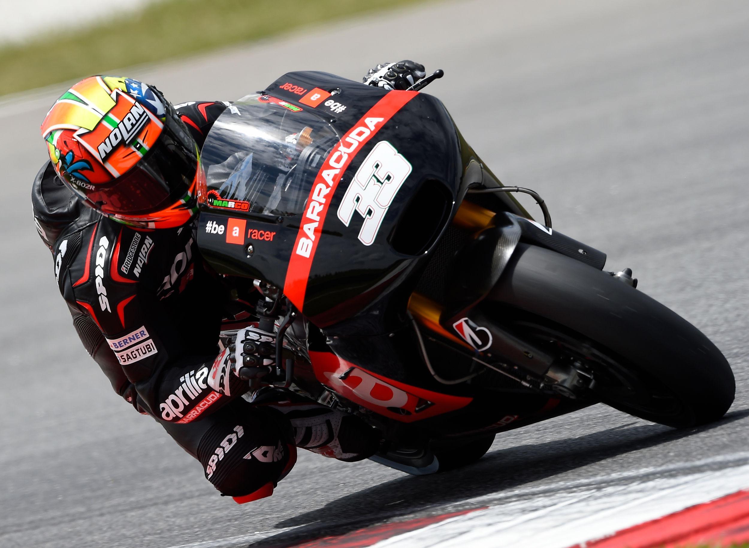 Marco Melandri impegnato nei test di Sepang
