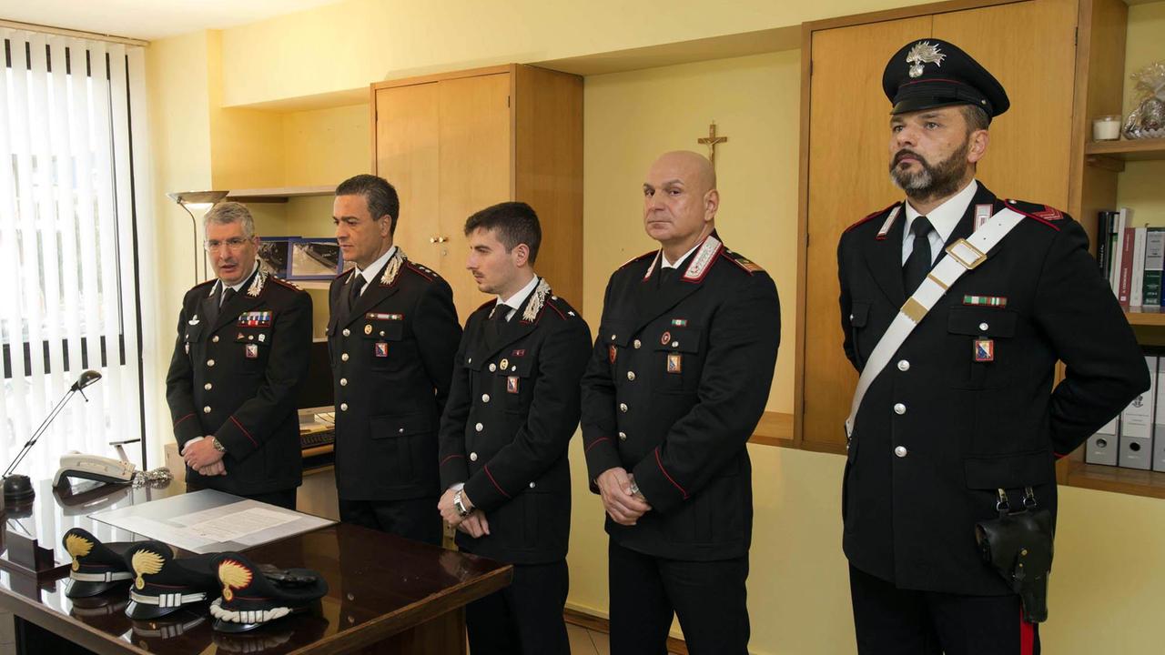 La conferenza stampa dei carabinieri al comando di Montecatini (foto Nucci)