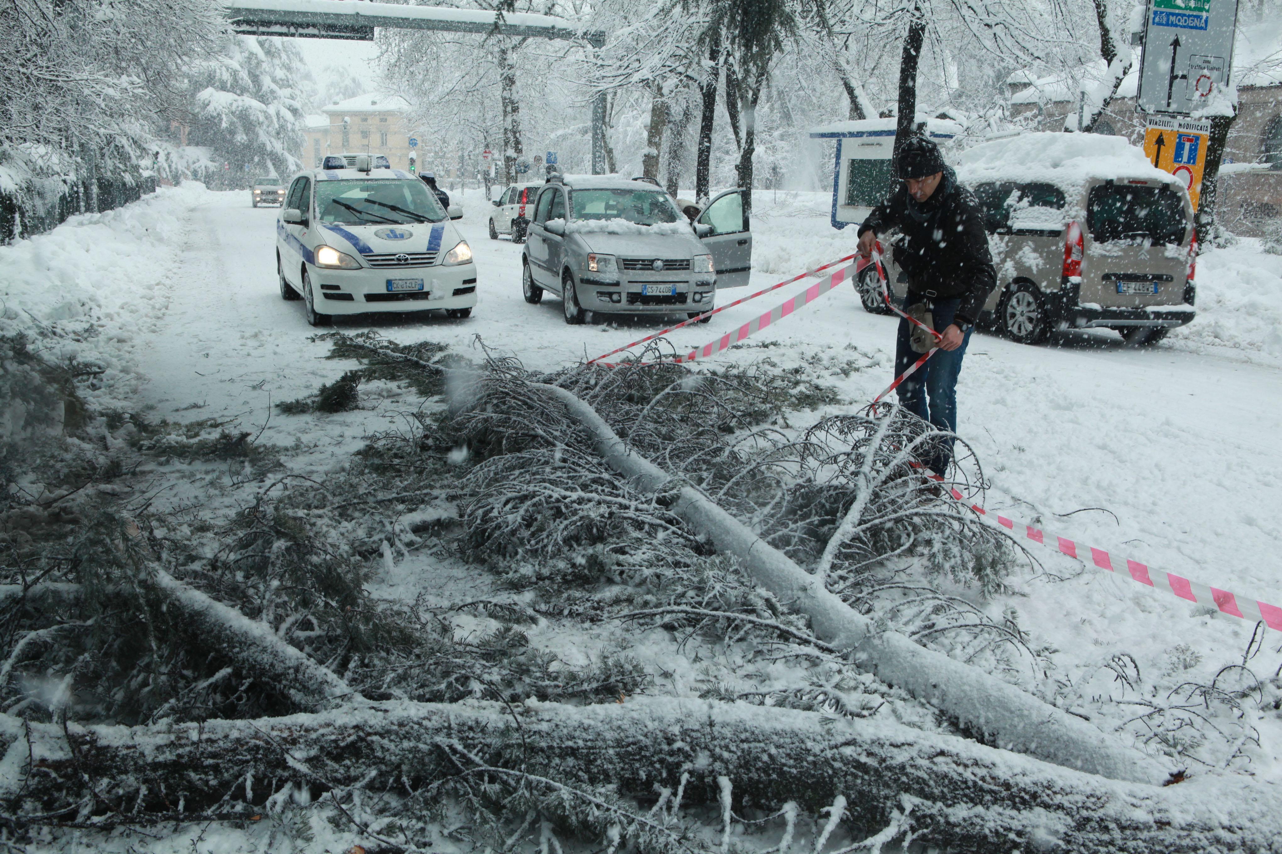 Emergenza neve a Reggio Emilia, in 150 mila senza elettricità e al gelo. I comuni aprono le palestre per ospitare anziani e bambini 