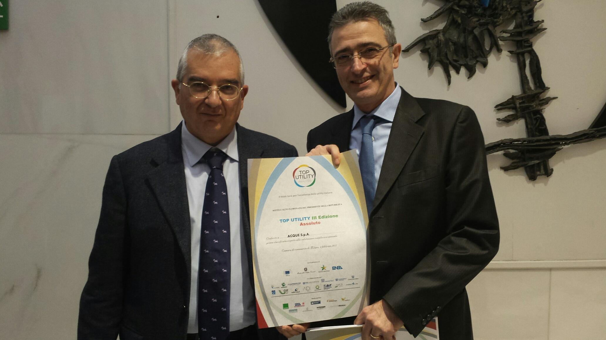 Un momento della premiazione