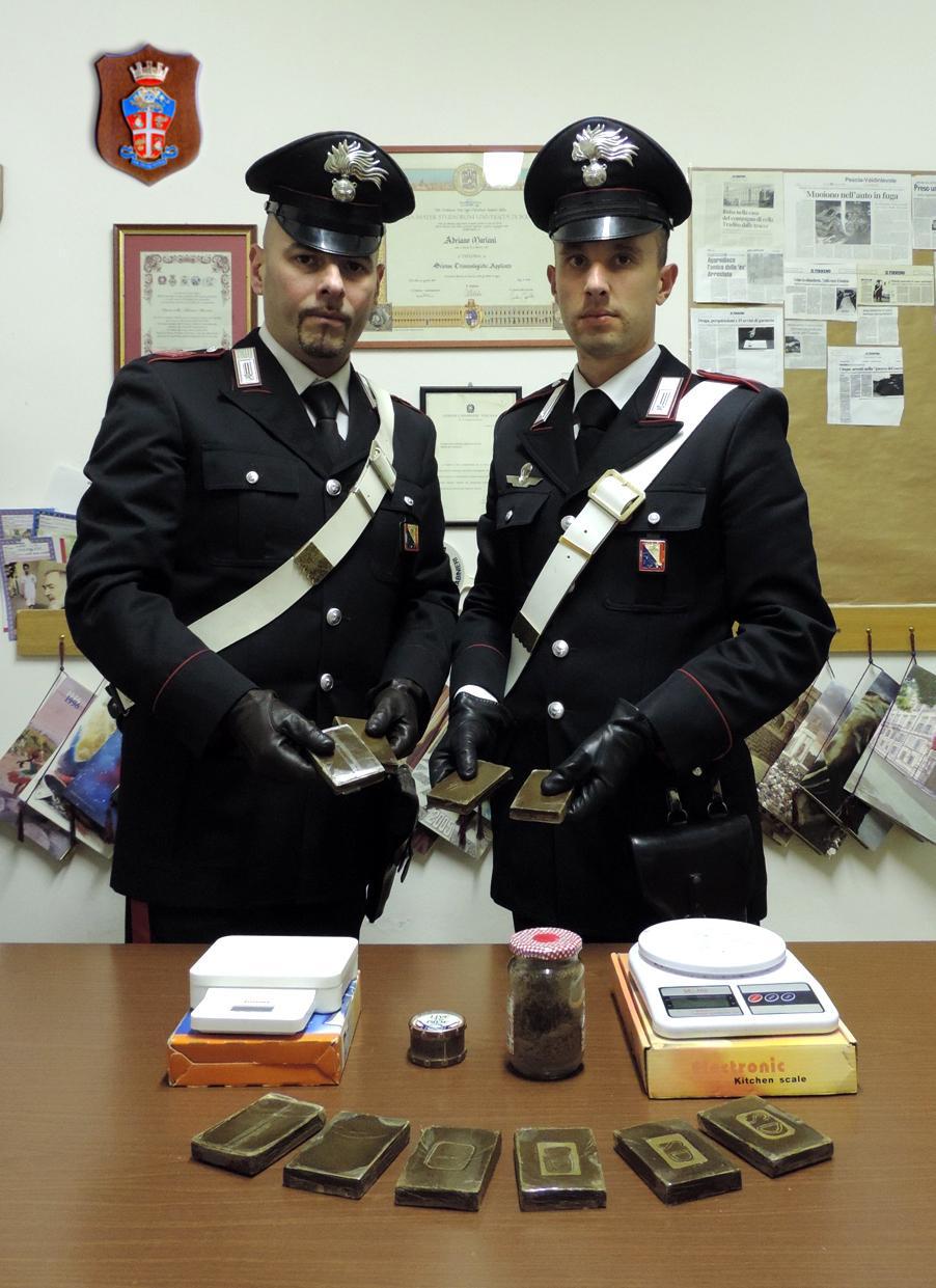 La droga sequestrata dai carabinieri