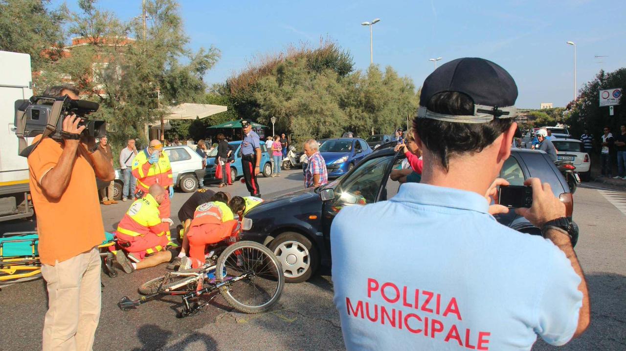 L'incidente sul viale Italia