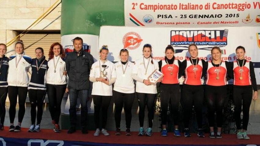 Canottieri Arno sul podio nei Tricolori ai Navicelli