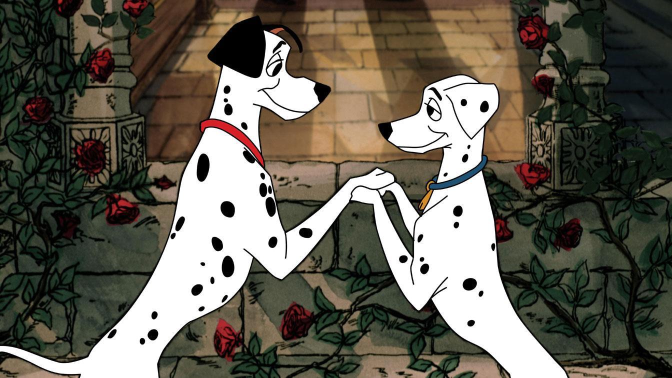Pongo e Peggy protagonisti del film "La carica dei 101" di Walt Disney