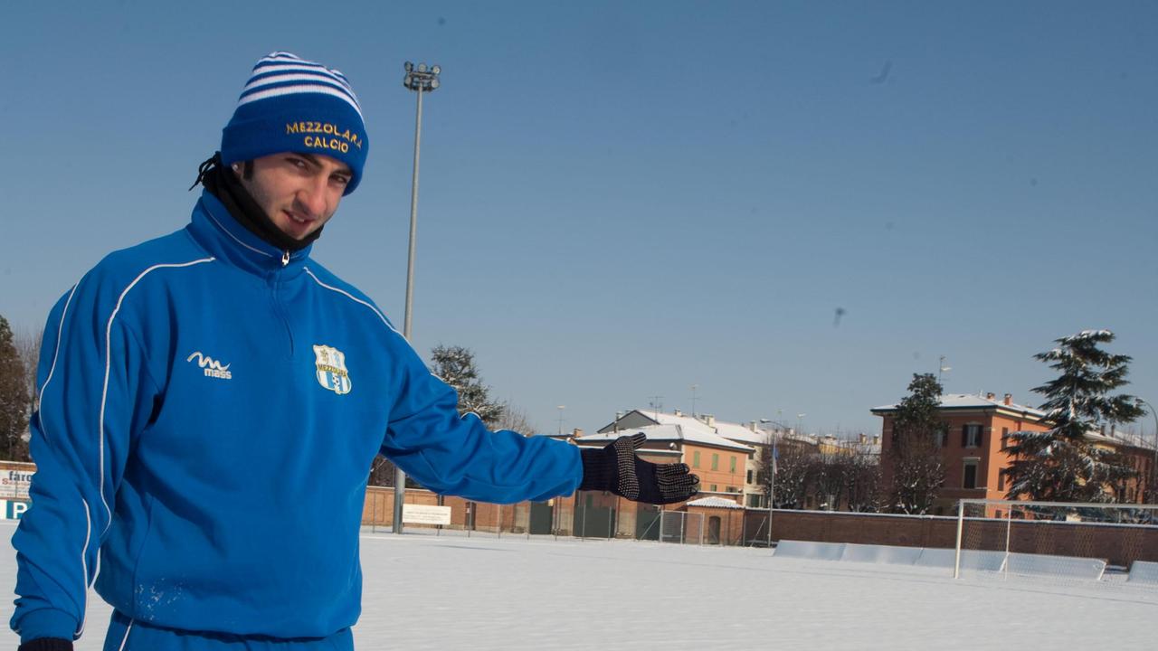 Budrio 2010: Sabatini del Mezzolara nel campo innevato