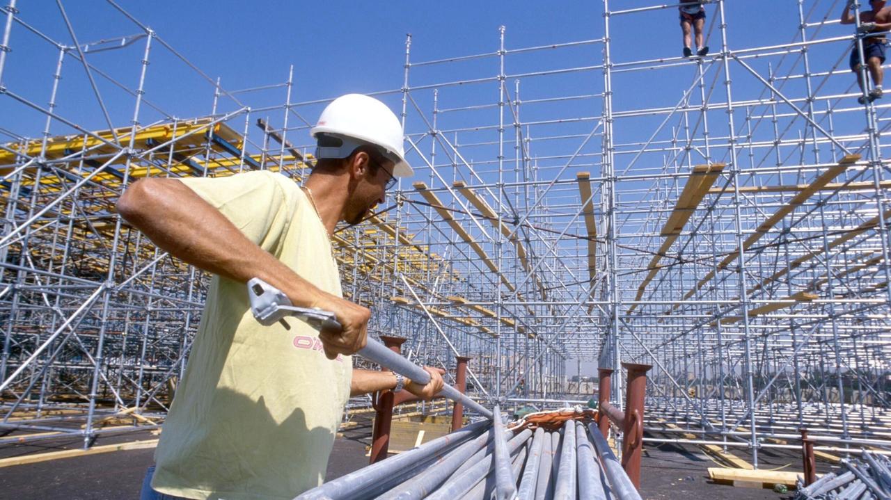 Un cantiere edile (foto d’archivio)
