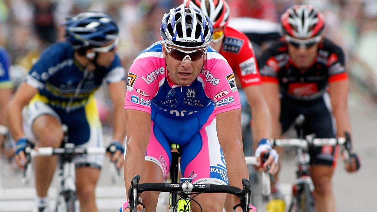 Ale Petacchi durante una corsa ciclistica