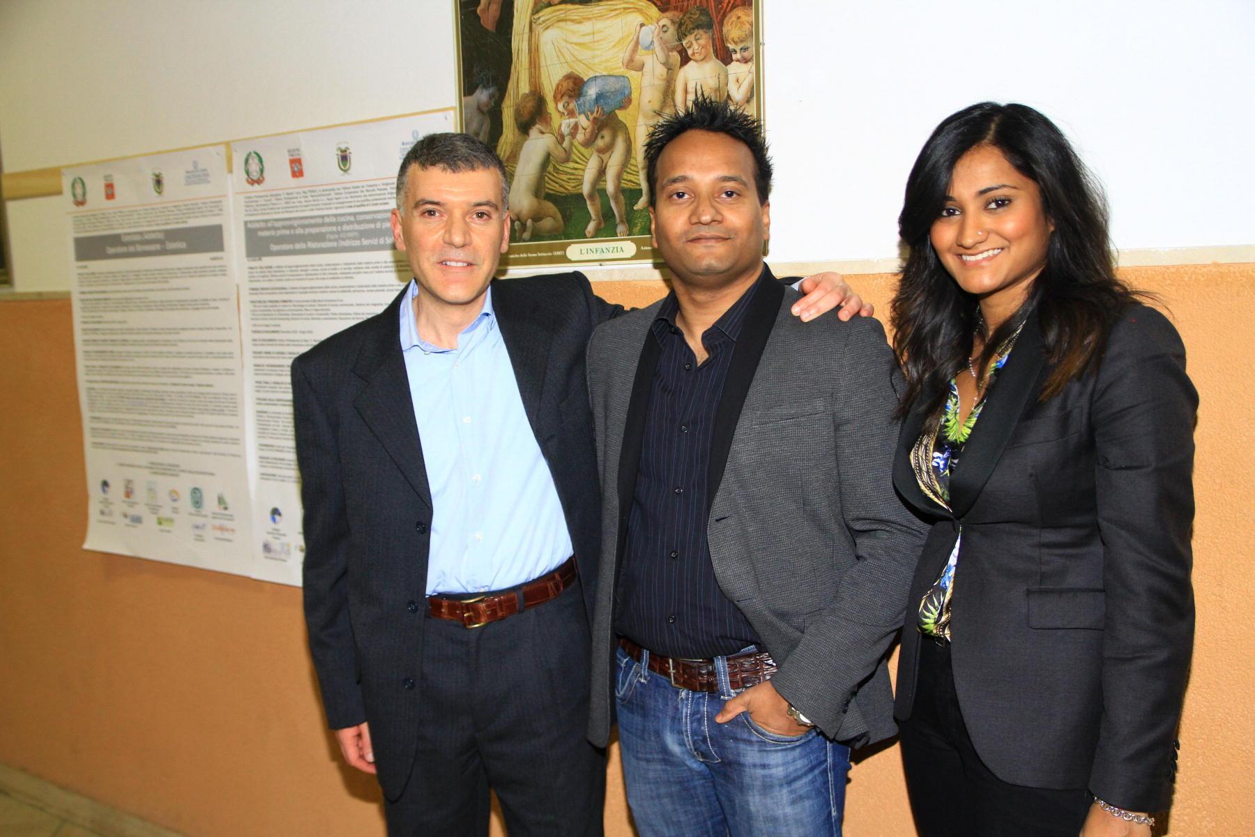 Mickey Bhoite  premiato all'Alberghiero nel novembre 2012 (Foto Nucci)