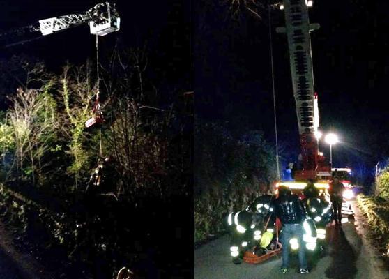 Carrara, cade in dirupo di venti metri sulla strada per Bedizzano