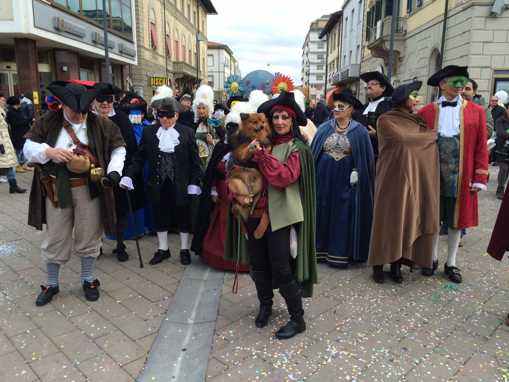 I figuranti in costume storico del gruppo La Livornina