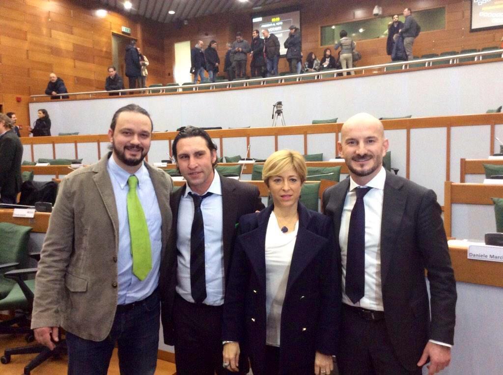 I quattro ferraresi eletti in Consiglio regionale entrano nelle Commissioni. Da sinistra: Fabbri, Pettazzoni, Zappaterra e Calvano
