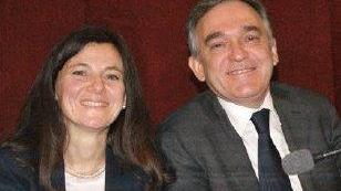 Nicoletta Batini col presidente della Regione Rossi al convegno alla Camera di Commercio