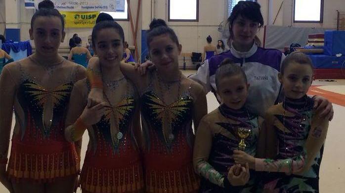 Ginnastica ritmica, tre ori ottenuti nel circuito Uisp a Rosignano