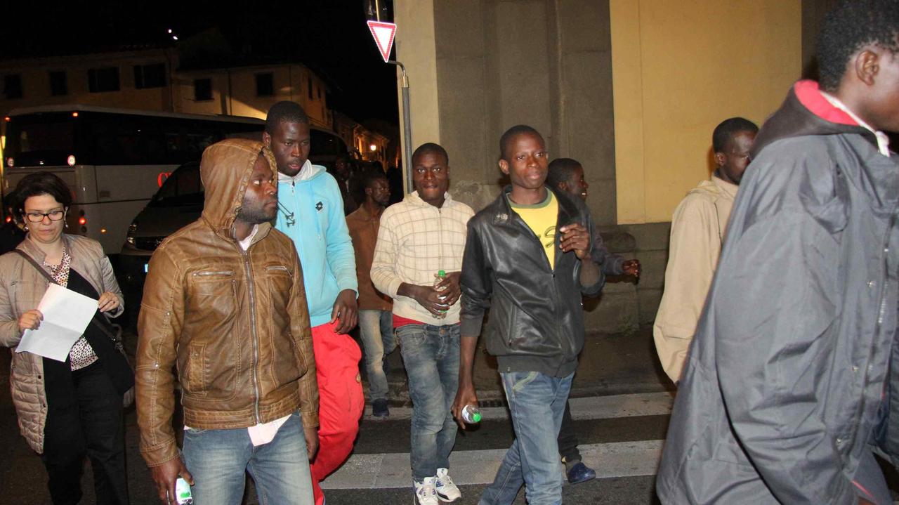 I profughi arrivati a Prato nell'aprile del 2014