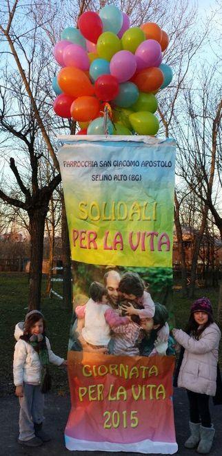 Messaggio per la vita in volo da Bergamo