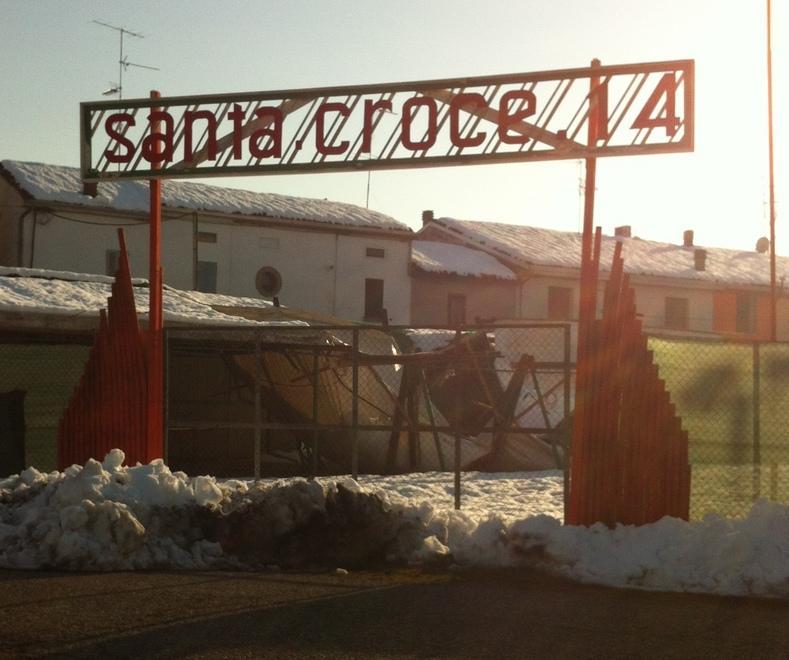 Distrutti dalla neve anche i capannoni della sagra annuale 