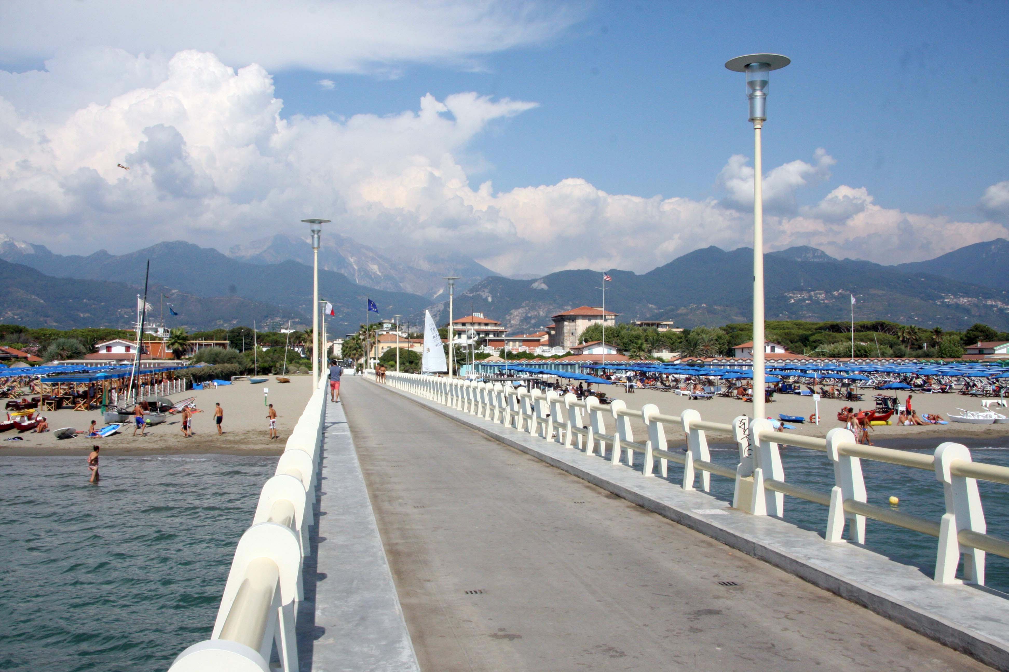Il pontile di Forte, punto di partenza del rally
