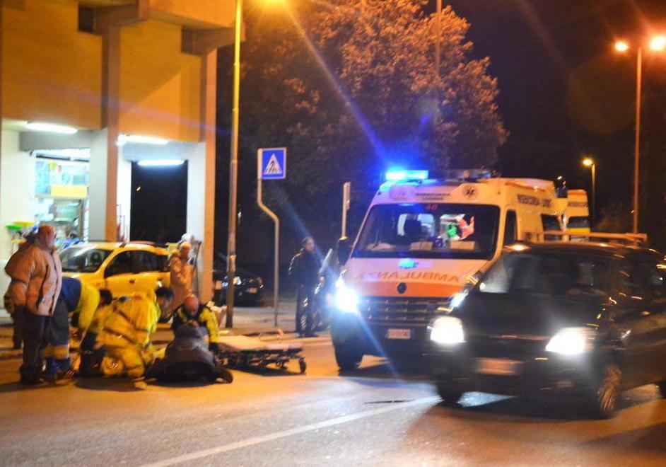 Anziano investito, trauma al torace
