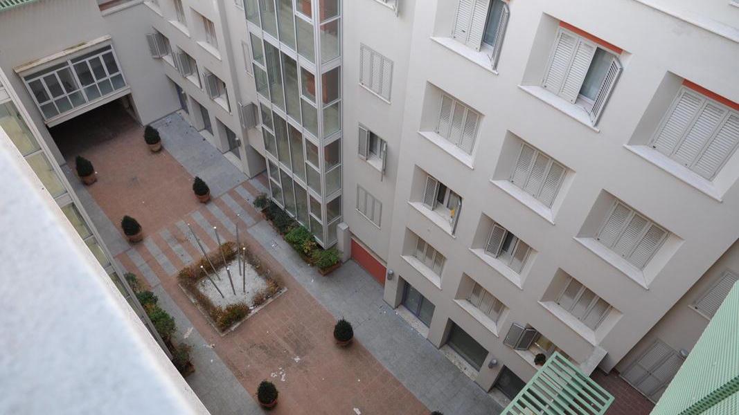 Una veduta dall'alto dellatrio di Palazzo Fiorito (foto Falorni/Silvi)