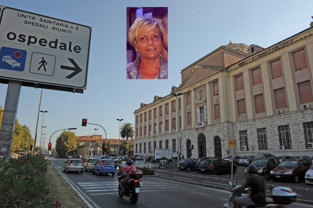 L'ospedale di Livorno e nel riquadro Laura Paperini