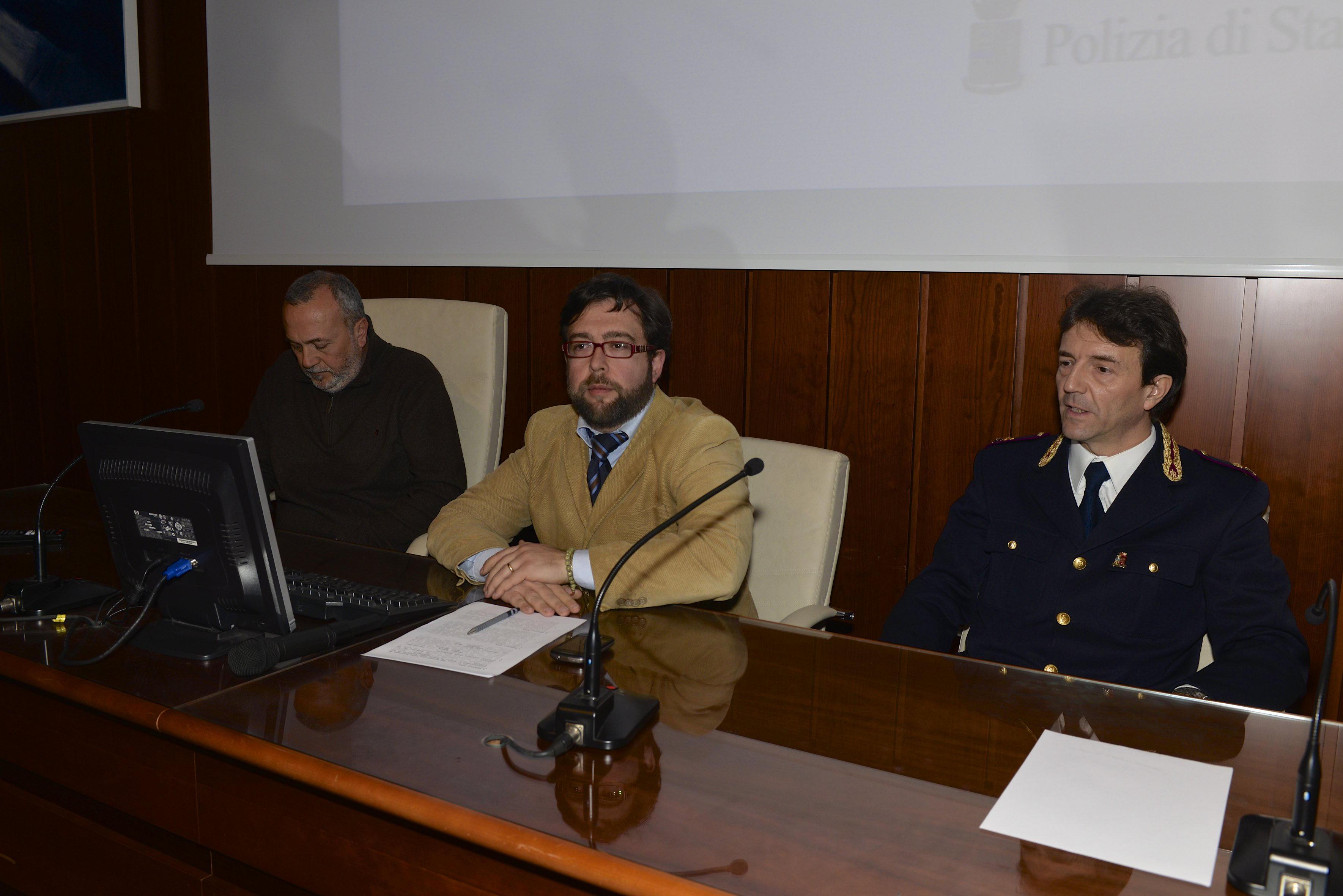 Un momento della conferenza stampa della questura (foto Bf)