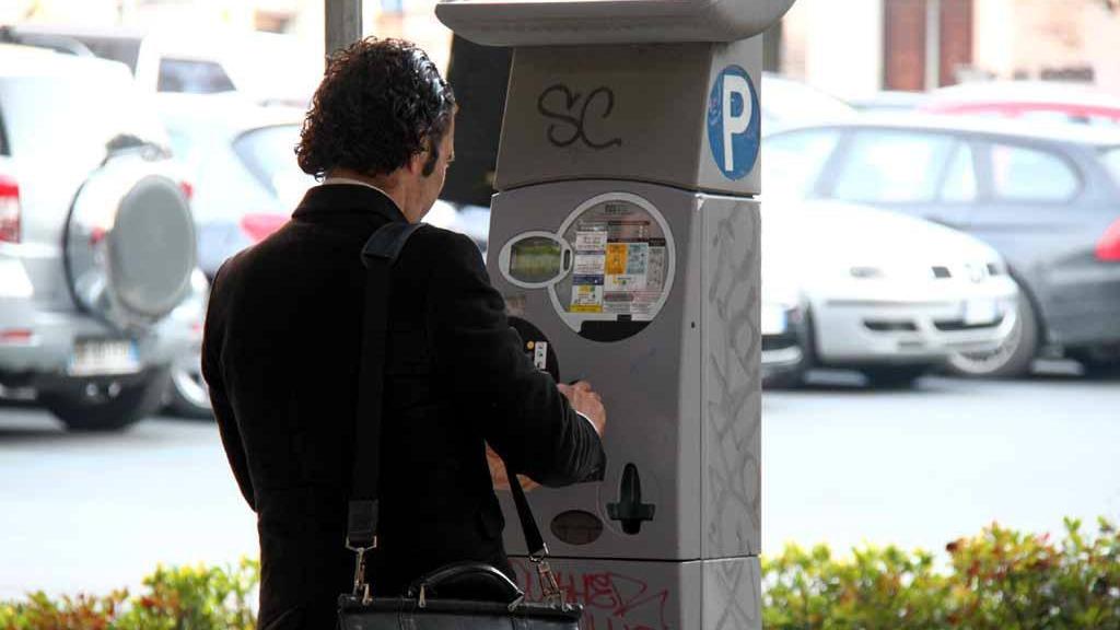 Un parcheggio a pagamento
