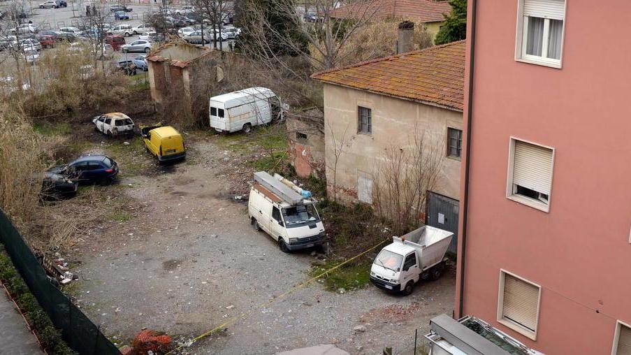 L’area da bonificare vista dall’alto (foto di Franco Silvi)
