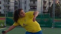 Elena Varriale durante un lancio