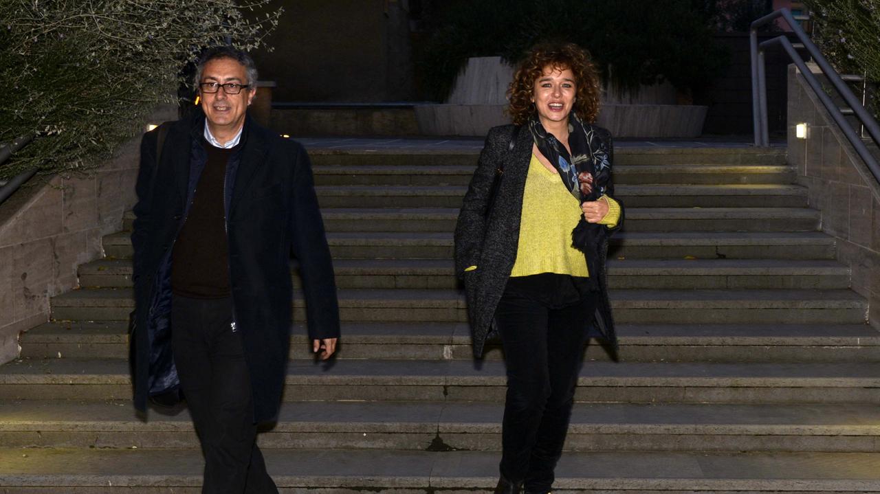 Valeria Golino arriva al Museo di Storia naturale con Mario Sesti (foto Bf)