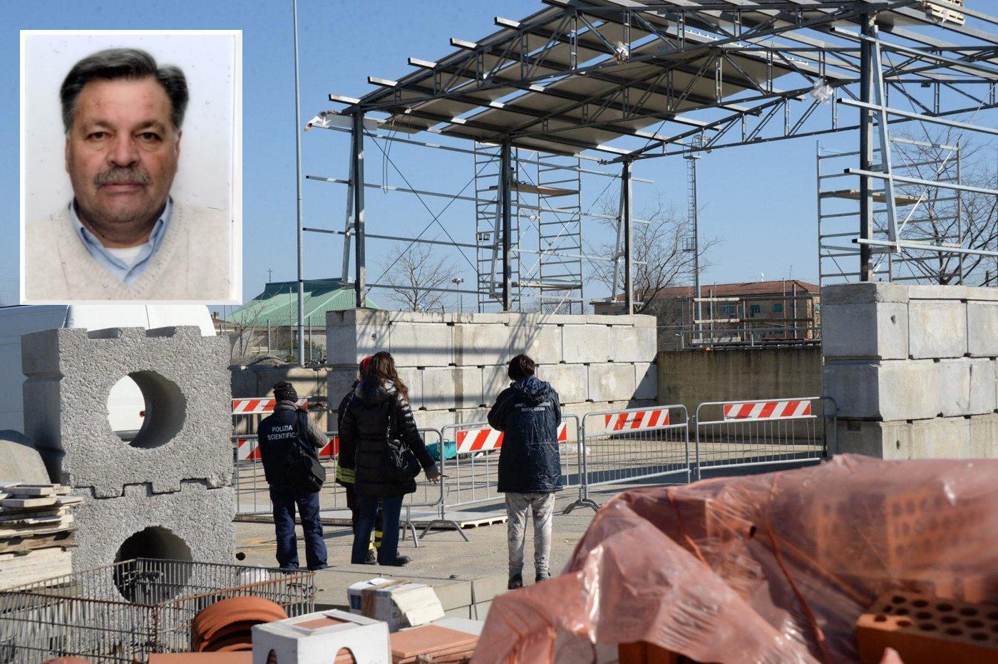 Il luogo dell'incidente e una foto di Pietro Iovine