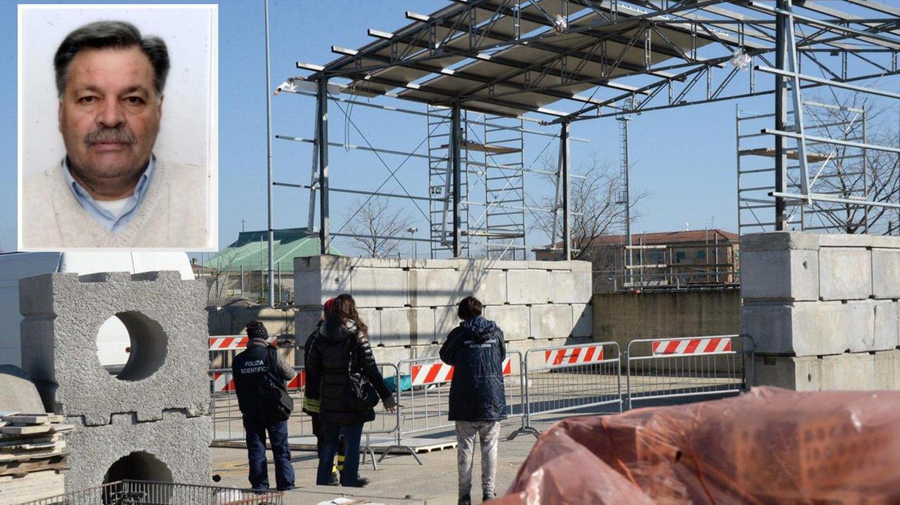 Il luogo dell'incidente e una foto di Pietro Iovine