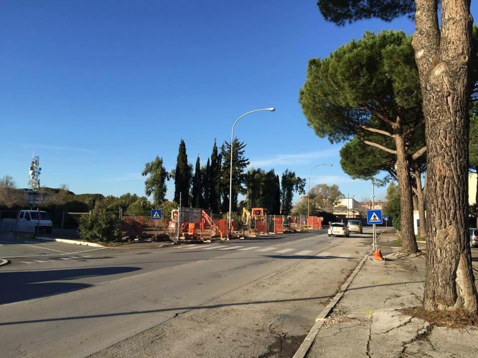 Il cantiere in viale Europa