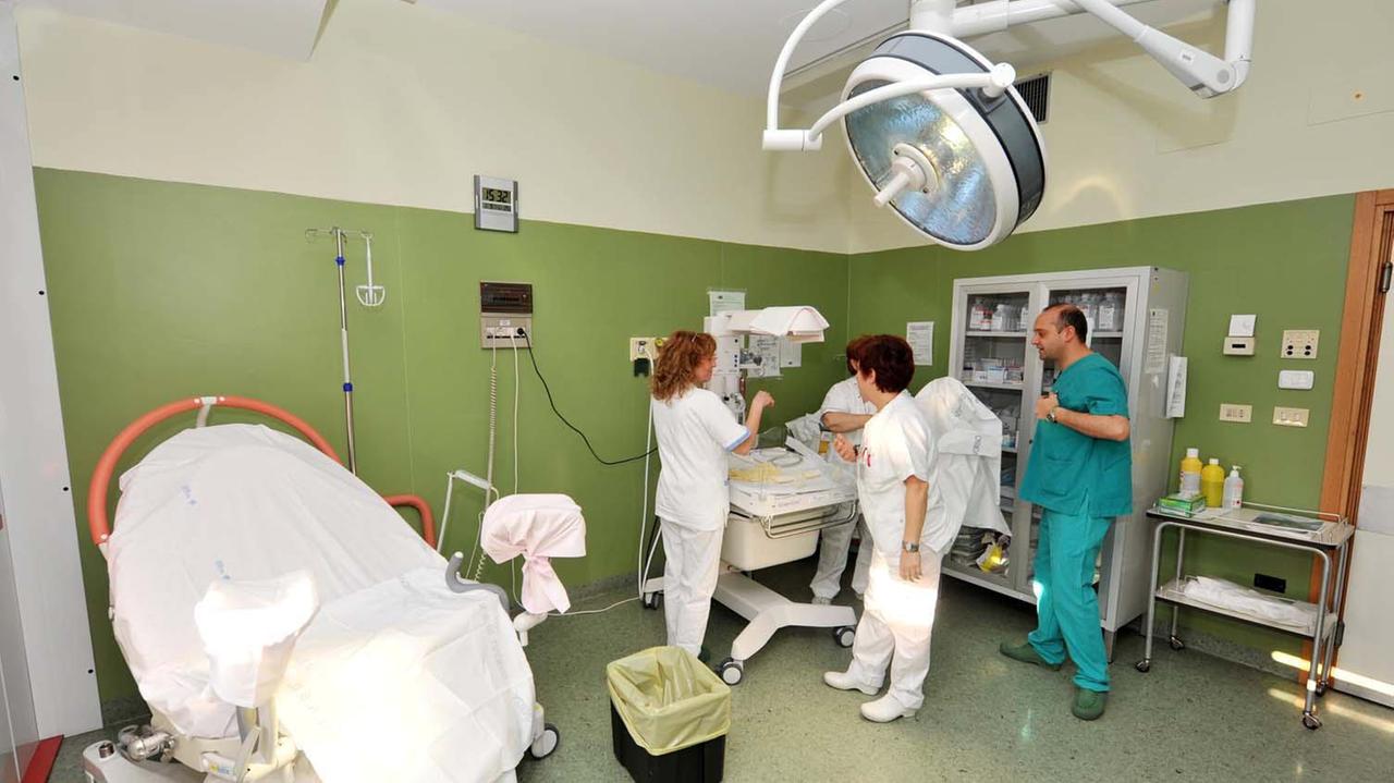 La sala parto dell'ospedale Villlamarina (foto Paolo Barlettani)