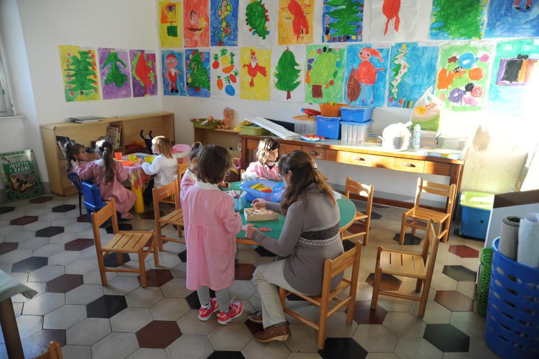 I bambini all'interno di un asilo (foto d'archivio)