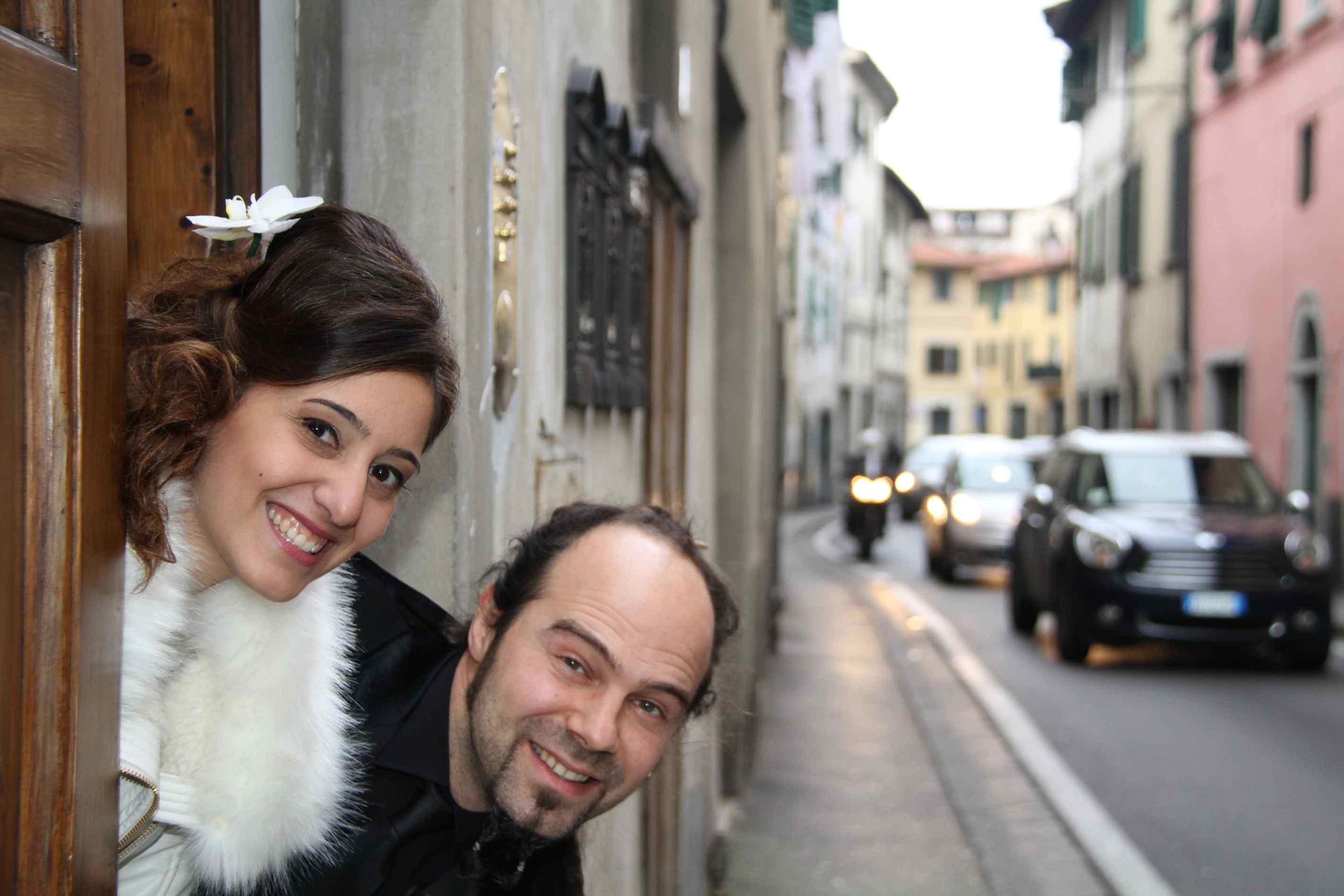 Emanuele Allori e Aurora Damanti in via Santa Margherita