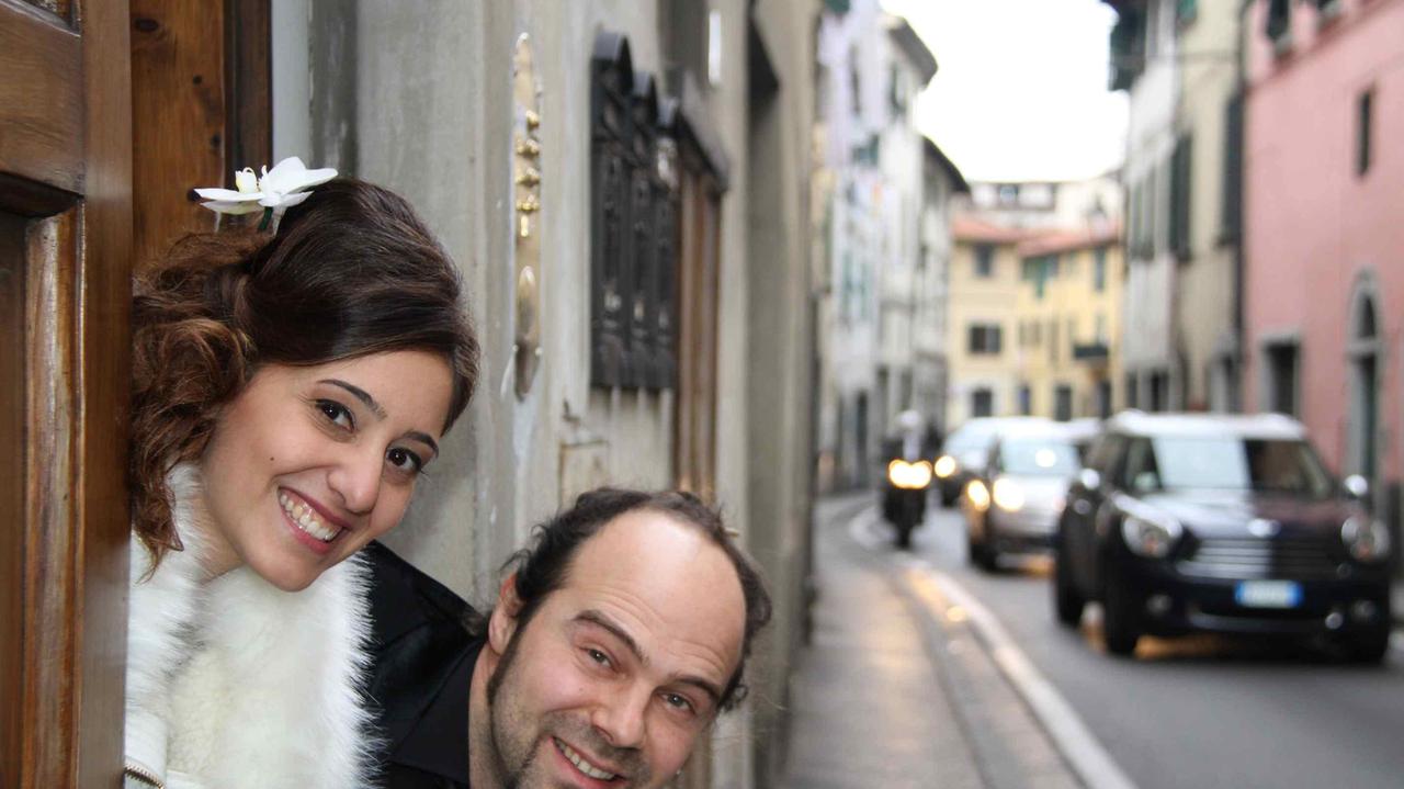 Emanuele Allori e Aurora Damanti in via Santa Margherita