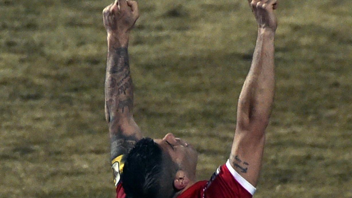 L'esultanza di Torromino dopo il gol (foto Bf)