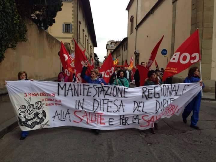 La manifestazione contro la riforma della sanità