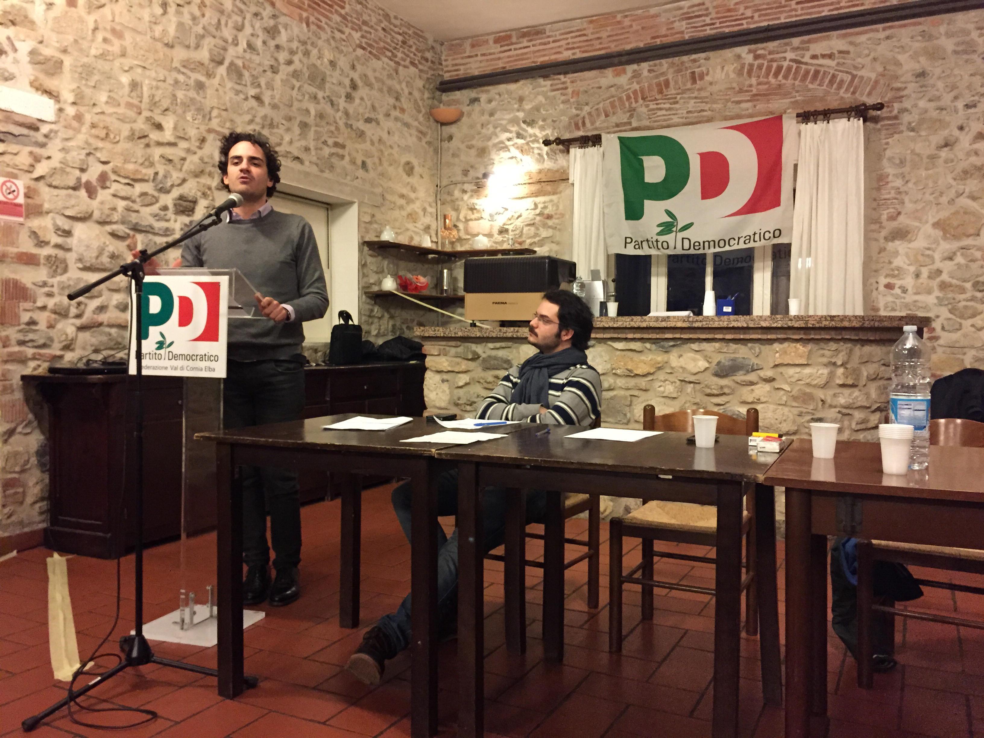 Valerio Fabiani e Francesco Lolini durante l'assemblea