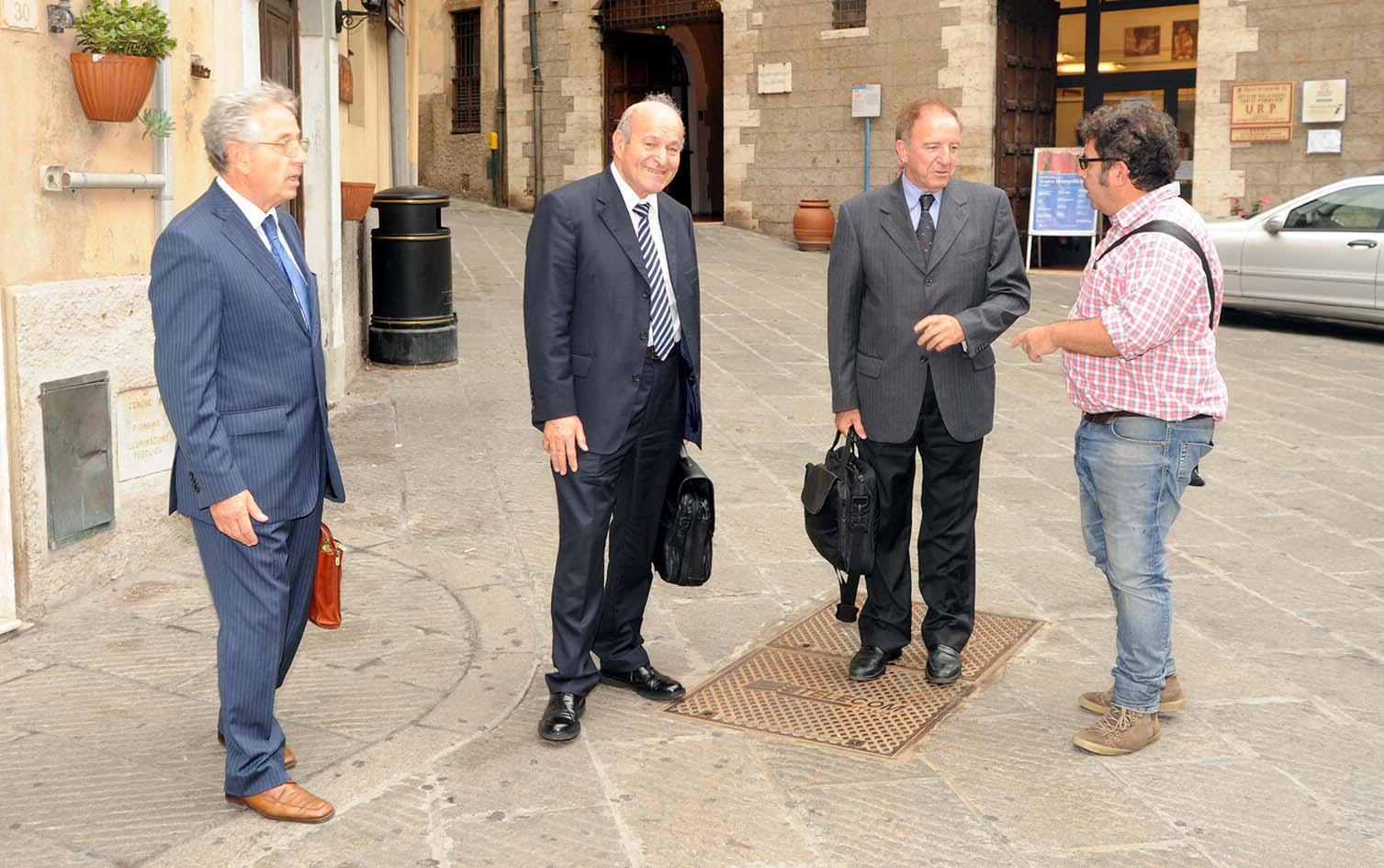 Eliseo Paolicchi, a sinistra, con Issad Rebrab (foto Paolo Barlettani)