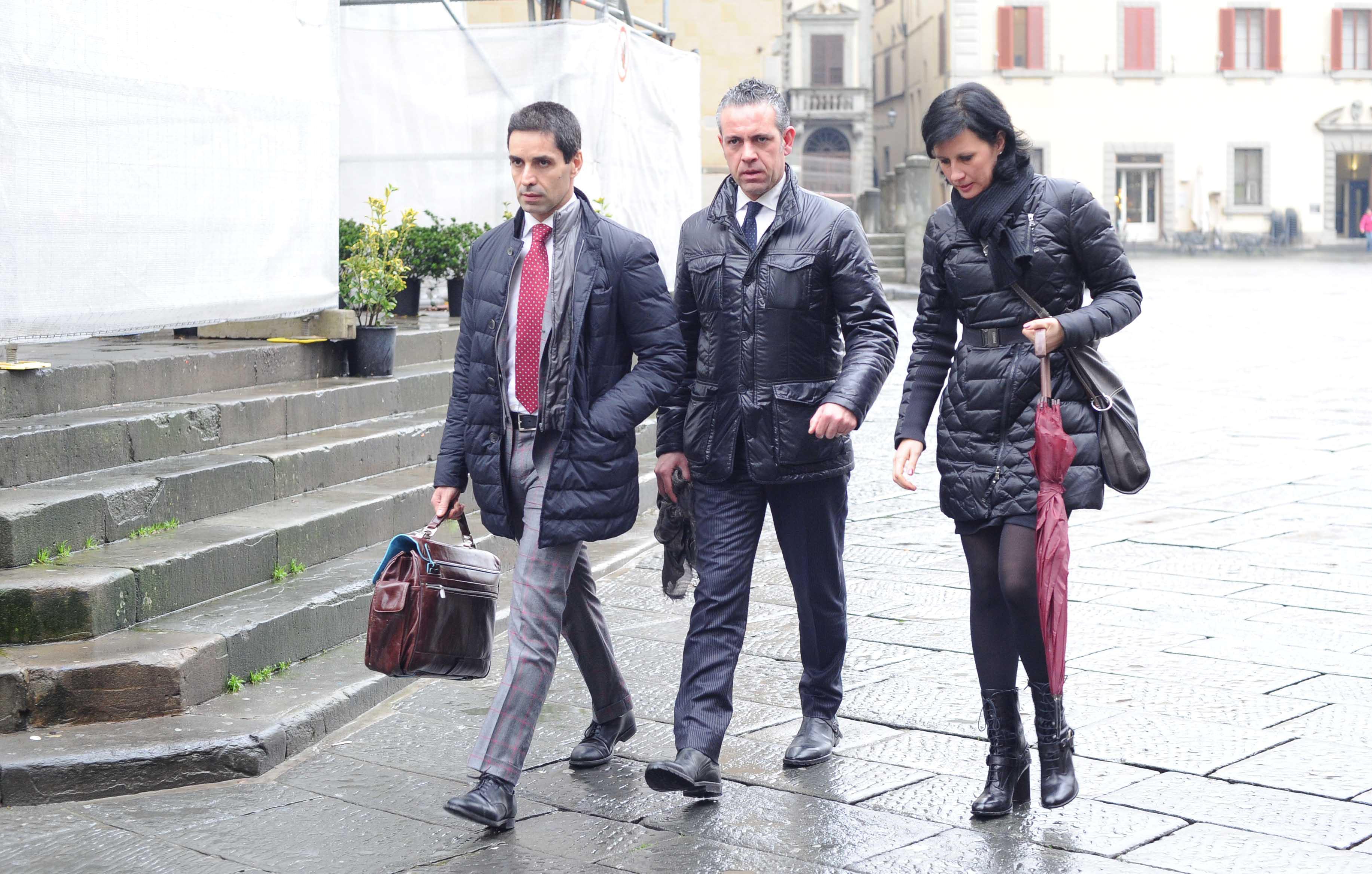I genitori del piccolo Mattia insieme al loro legale Maurilio D'Angelo 