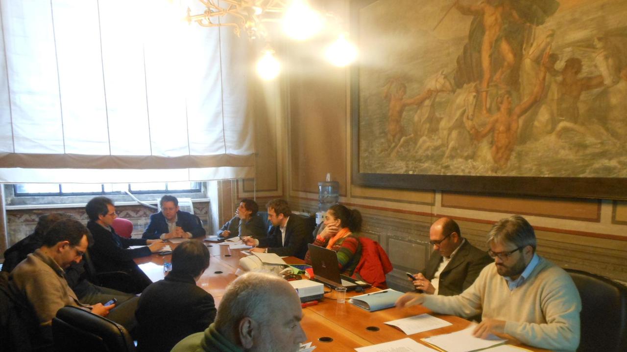 La seduta di giunta con Ferrante e Forte