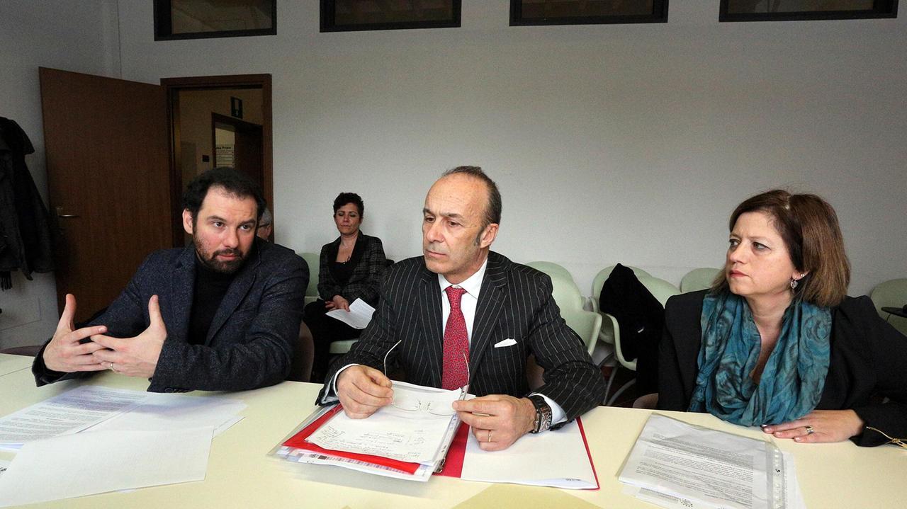 Da sinistra Alessio Falorni, Franco Vichi e Alberta Bagnoli