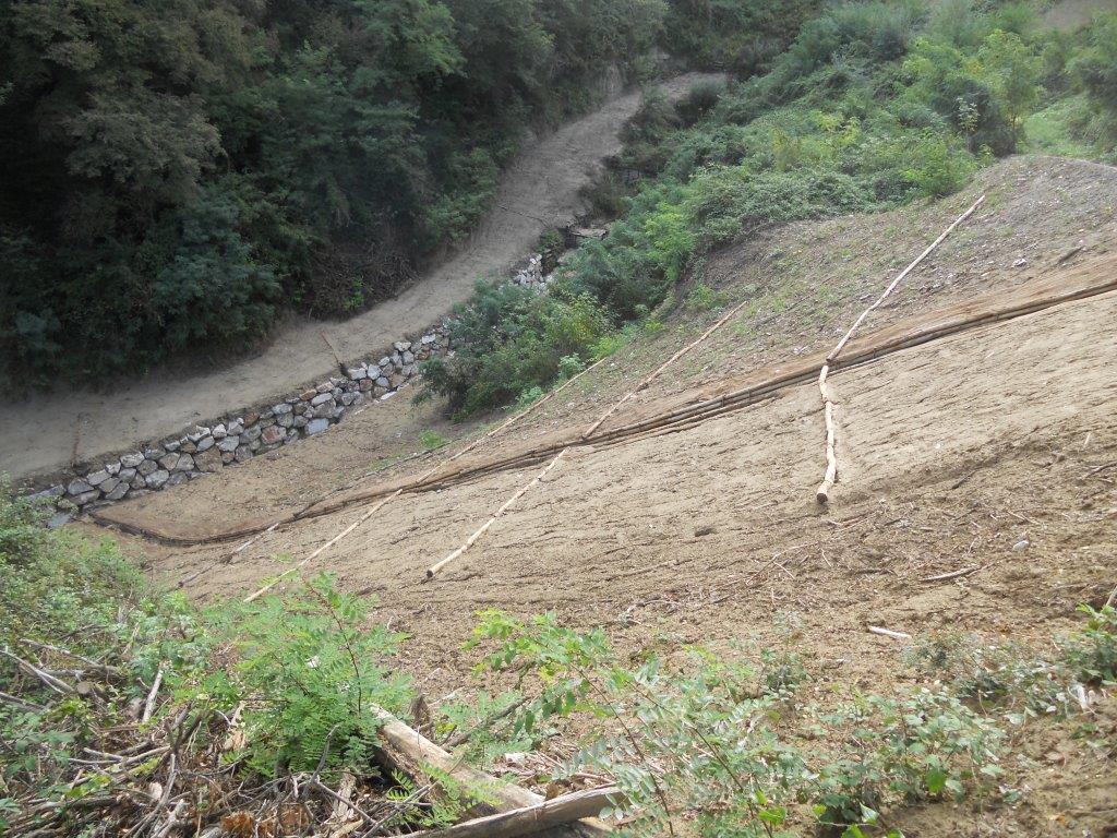 I lavori per la frana a Vallorsi di Palaia
